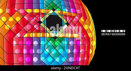 Abstract geometric vector background with blended shapes Stock Vector