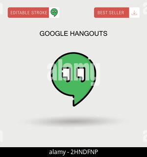 Google hangouts Simple vector icon. Stock Vector