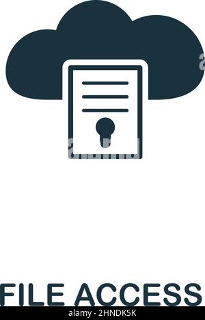 File Access icon. Premium style design from web hosting icon collection. Pixel perfect File Access icon for web design, apps, software, print usage Stock Vector