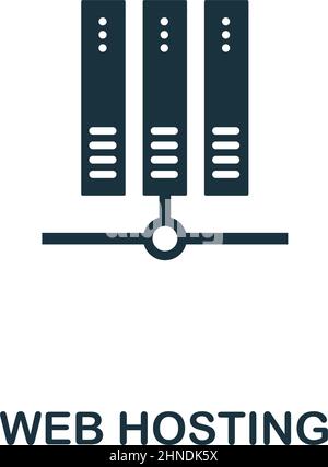 Web Hosting icon. Premium style design from web hosting icon collection. Pixel perfect Web Hosting icon for web design, apps, software, print usage Stock Vector