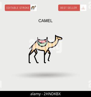 Cute camels dromedary - vector illustration isolated on transparent ...