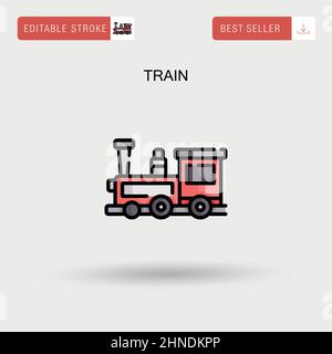 Train Simple vector icon.