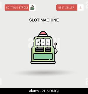 Slot machine Simple vector icon. Stock Vector