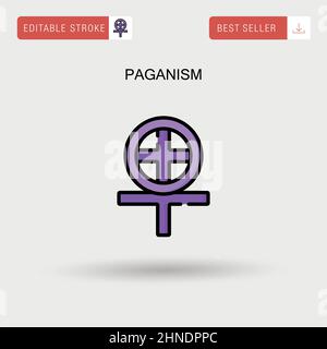 Paganism Simple vector icon. Stock Vector