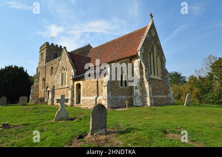 St Deny's Church, Little Barford, Bedfordshire in sunshine Stock Photo