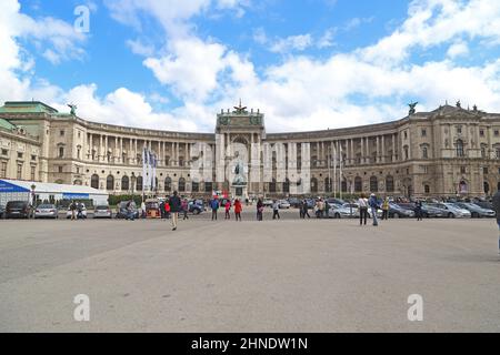 VIENNA, AUSTRIA - MAY 16, 2019: This is the New Hofburg Palace, built in the late 19th century to complement the existing imperial residence. Stock Photo