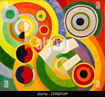 Robert Delaunay, Rythme, Joie de vivre, abstract painting, oil on canvas, 1930 Stock Photo