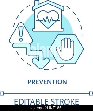 Prevention turquoise concept icon Stock Vector