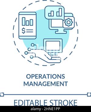 Operations management turquoise concept icon Stock Vector