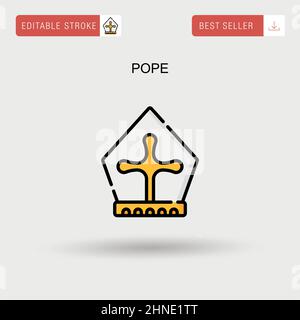 Pope Simple vector icon. Illustration symbol design template for web ...