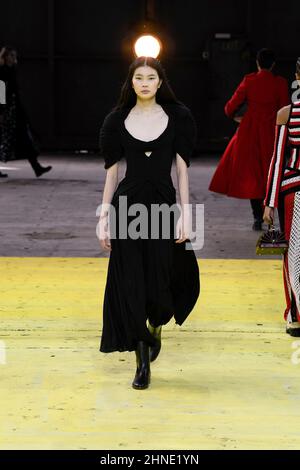 Model Sherry Shi walks on the runway during the Alexander Wang Fashion Show  during Spring Summer 2019-Collection 1, held in New York, NY on June 3, 2018.  (Photo by Jonas Gustavsson/Sipa USA