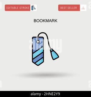 Bookmark Simple vector icon. Stock Vector