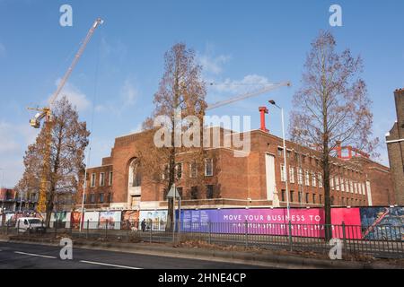 Redevelopment of Hammersmith Town Hall, King Street, Hammersmith, London, W8, England, UK Stock Photo