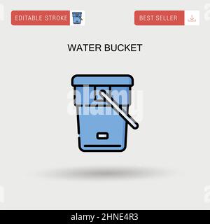 Water bucket Simple vector icon. Stock Vector