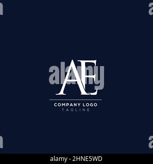 Luxury modern AE Initial Letter Business Logo Design Alphabet Icon Vector Symbol. Stock Vector