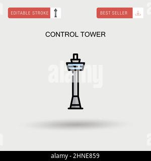 Control tower Simple vector icon. Illustration symbol design template ...