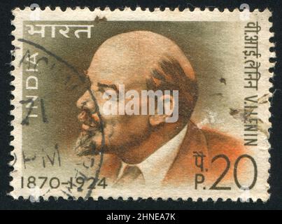 INDIA - CIRCA 1970: stamp printed by India, shows Lenin, circa 1970 Stock Photo