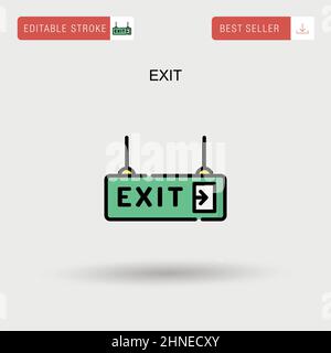 Exit Simple vector icon. Stock Vector