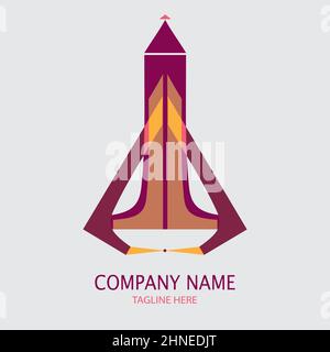 Future and technology concept vector logo, modern symbolic logo illustration design Stock Vector