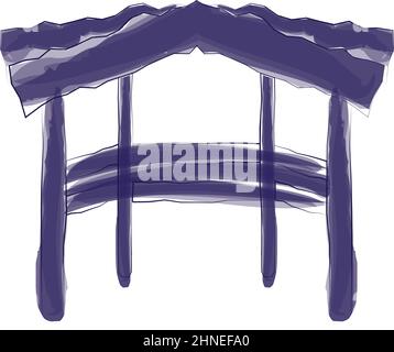 Isolated textured colored manger icon Vector Stock Vector