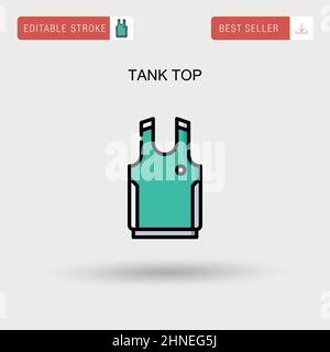 Tank top, sleeveless shirt template illustration Stock Vector Image ...