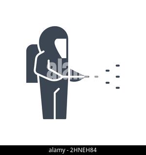 Disinfection related vector glyph icon Stock Vector