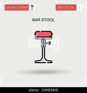 Bar stool Simple vector icon. Stock Vector