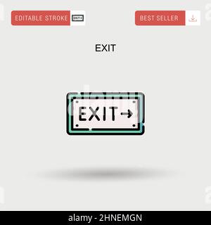 Exit Simple vector icon. Stock Vector