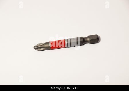 screwdriver A hammer for a scarf. Cross bit for screw tightening. Stock Photo
