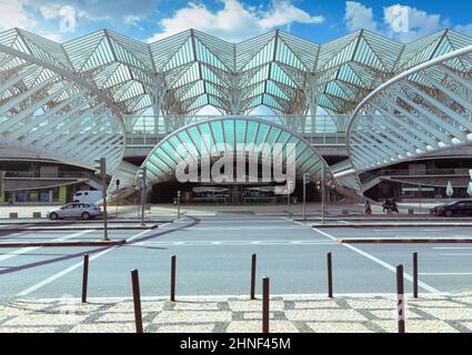 Orient Train Station (Gare do Oriente) in Lisbon, Portugal Stock Photo