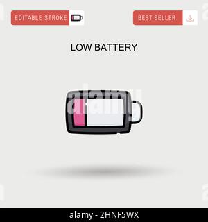 Low battery Simple vector icon. Stock Vector