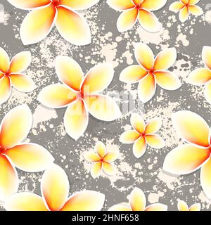 seamless vector pattern small delicate flowers on a colored background. For spring and summer clothes, fabrics, textiles, children's clothing, packagi Stock Vector