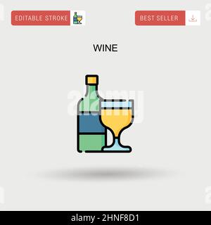 Wine Simple vector icon. Stock Vector