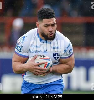 Wakefield, England - 13 February 2022 -  Wakefield Trinity's Kelepi Tanginoa during the Rugby League Betfred Super League Round 1 Wakefield Trinity vs Hull FC at Be Well Support Stadium, Wakefield, UK  Dean Williams Stock Photo