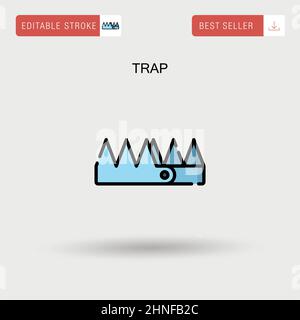 Trap Simple vector icon. Stock Vector