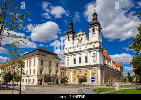 The Metropolitan Cathedral of St. John the Baptist in Trnava town, Slovakia, Europe. Stock Photo