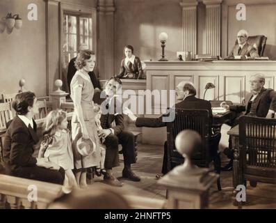 Warner Baxter, Marian Nixon, on-set of the Film, 'Amateur Daddy', Fox Film Corporation, 1932 Stock Photo