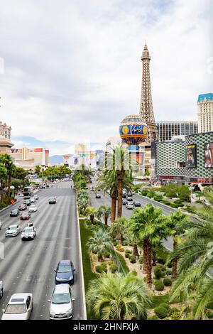 Las Vegas, AUG 5 2015 - Overcast view of the cityscape Stock Photo