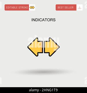 Indicators Simple vector icon. Stock Vector