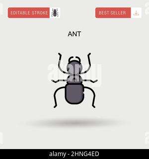Simple red ants on white Stock Vector Image & Art - Alamy