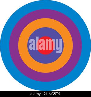 Simple abstract radial, concentric motif, mandala icon and symbol ...