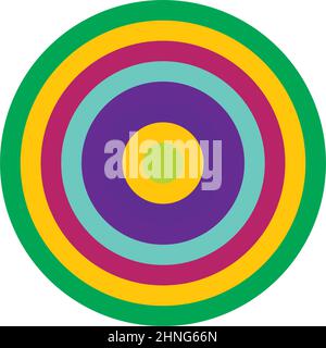 Simple abstract radial, concentric motif, mandala icon and symbol ...