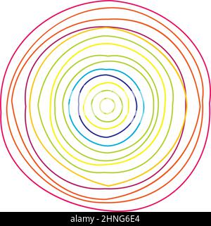 Simple abstract radial, concentric motif, mandala icon and symbol ...