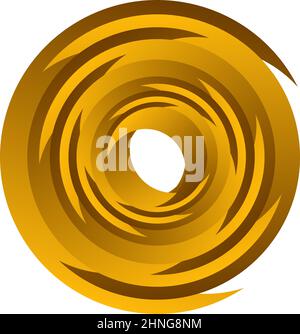 Spiral, swirl, twirl. Rotating segmented circle, circular swoosh circle design element, icon vector - stock vector illustration, clip-art graphics Stock Vector