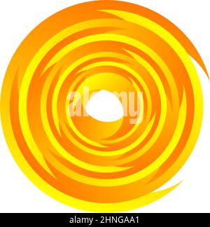 Spiral, swirl, twirl. Rotating segmented circle, circular swoosh circle design element, icon vector - stock vector illustration, clip-art graphics Stock Vector