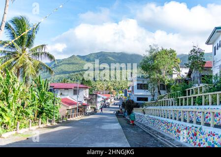 Pintuyan views and sunset Stock Photo