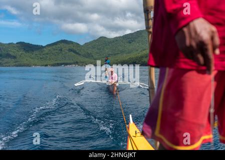 Pintuyan views and sunset Stock Photo