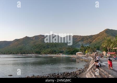 Pintuyan views and sunset Stock Photo