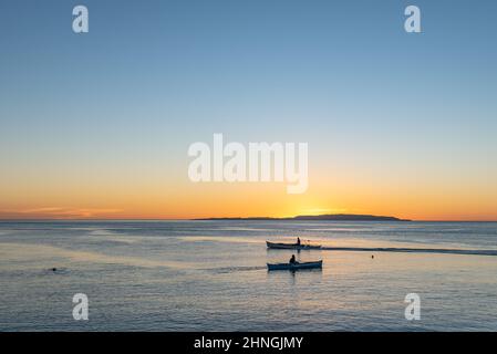 Pintuyan views and sunset Stock Photo