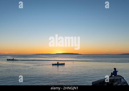 Pintuyan views and sunset Stock Photo